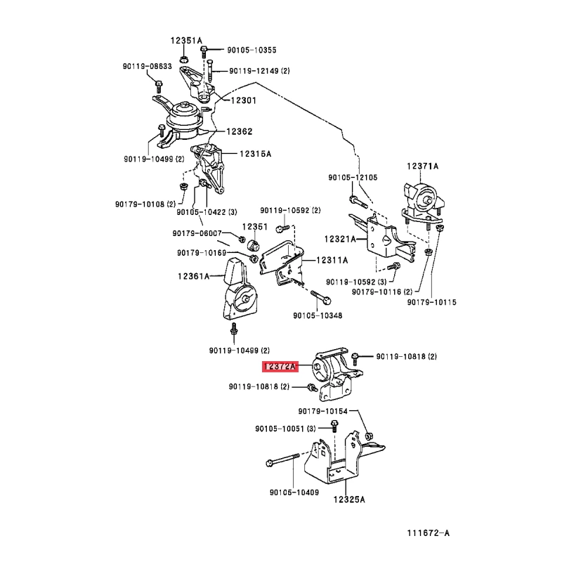 Base Izquierda Del Motor (Motor Transversal) - Imagen 2